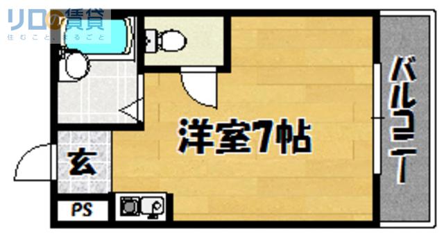 エクセレント上新6(ワンルーム/3階)の間取り写真