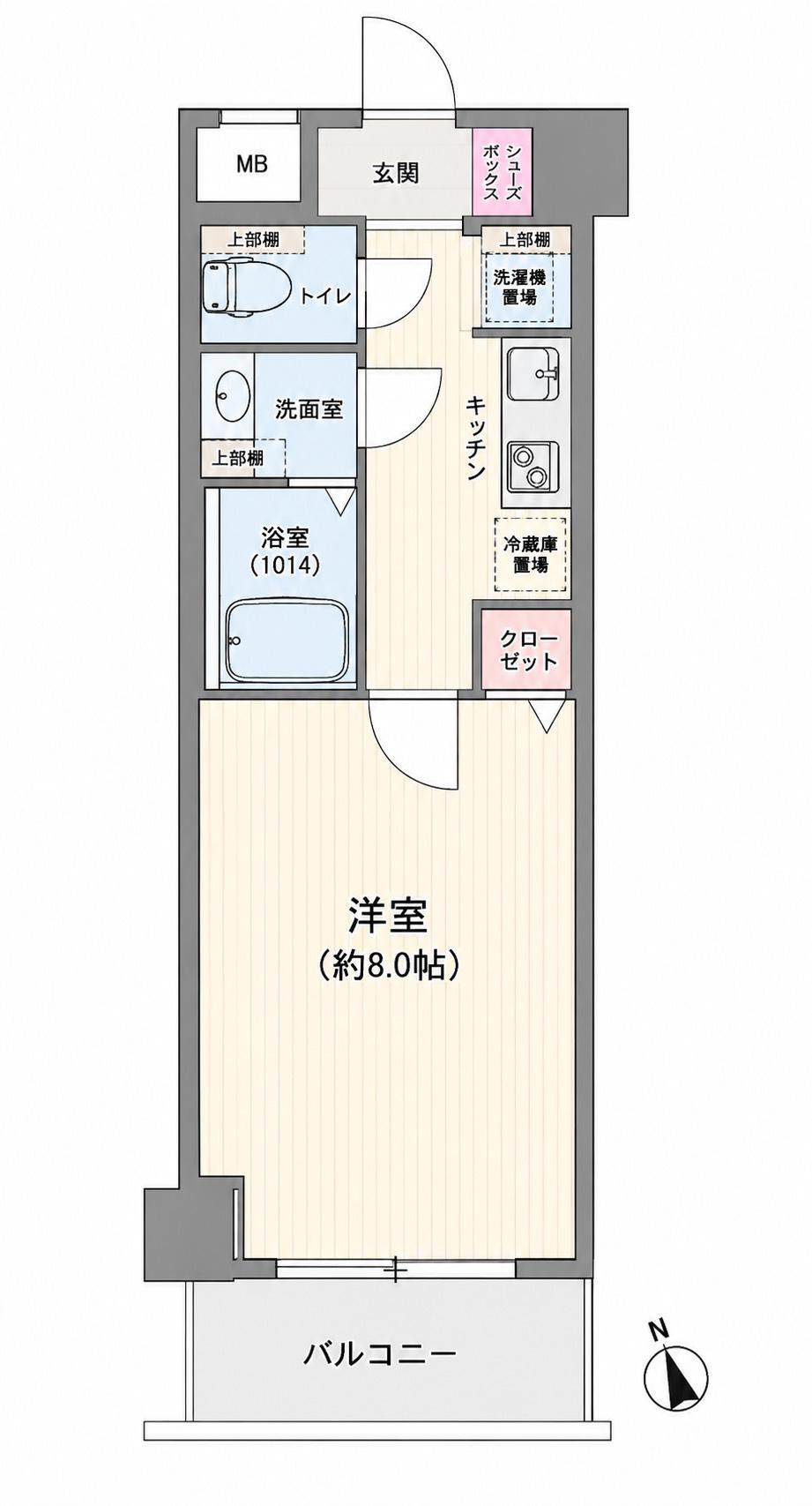 MFPRコート日本橋イースト(1K/9階)の間取り写真