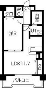 ビクトリア浄水(1LDK/3階)の間取り写真