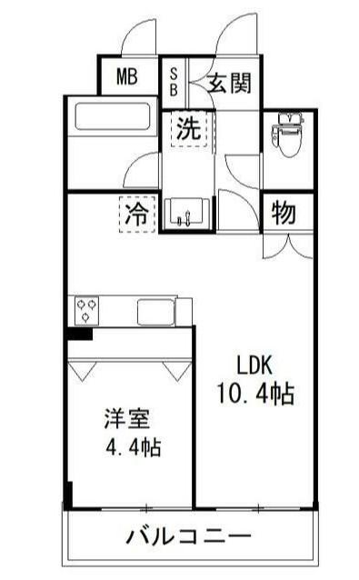 PRESCELTO弐番館(1LDK/1階)の間取り写真