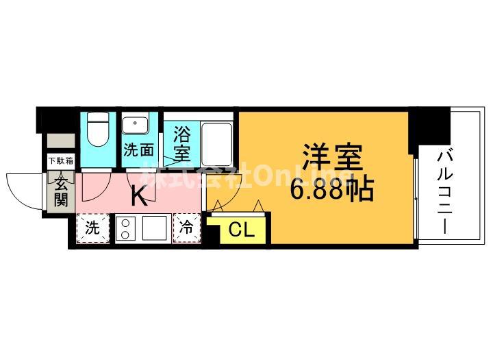 QUINTET JOTONOE(1K/14階)の間取り写真