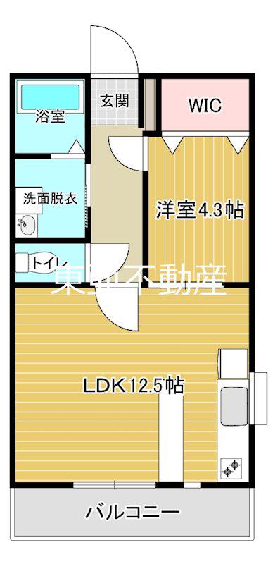 コーポ青葉台(1LDK/2階)の間取り写真