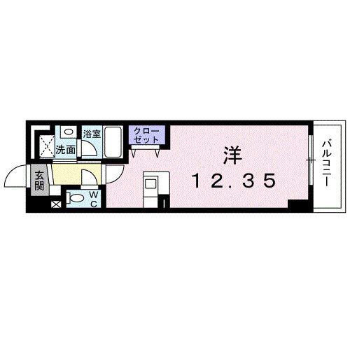 アンソレイエ・アビタシオン(1K/3階)の間取り写真