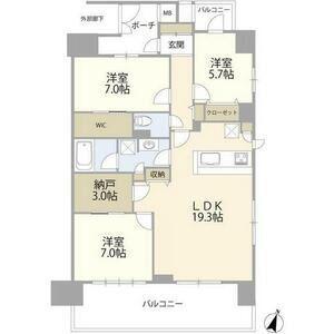 イニシア大宮宮原コンフォートリッジ(3SLDK/7階)の間取り写真
