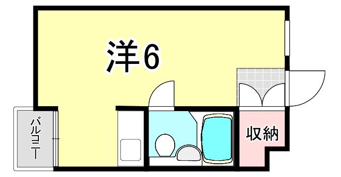 ダイドーメゾン塚口II(1K/4階)の間取り写真