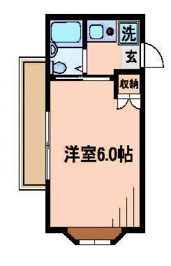 MTハウス小岩(1K/1階)の間取り写真