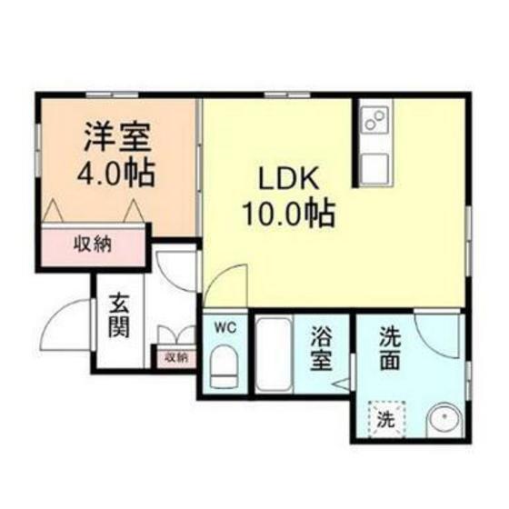 CHENAS LIN A(1LDK/1階)の間取り写真