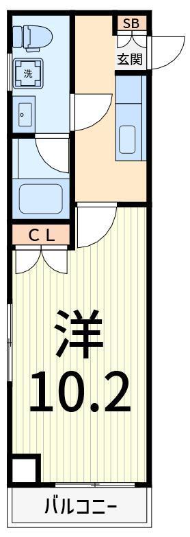 高砂桜喜(1K/2階)の間取り写真