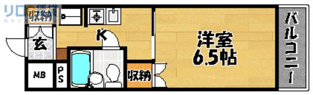 ハイツ篠崎(1K/1階)の間取り写真
