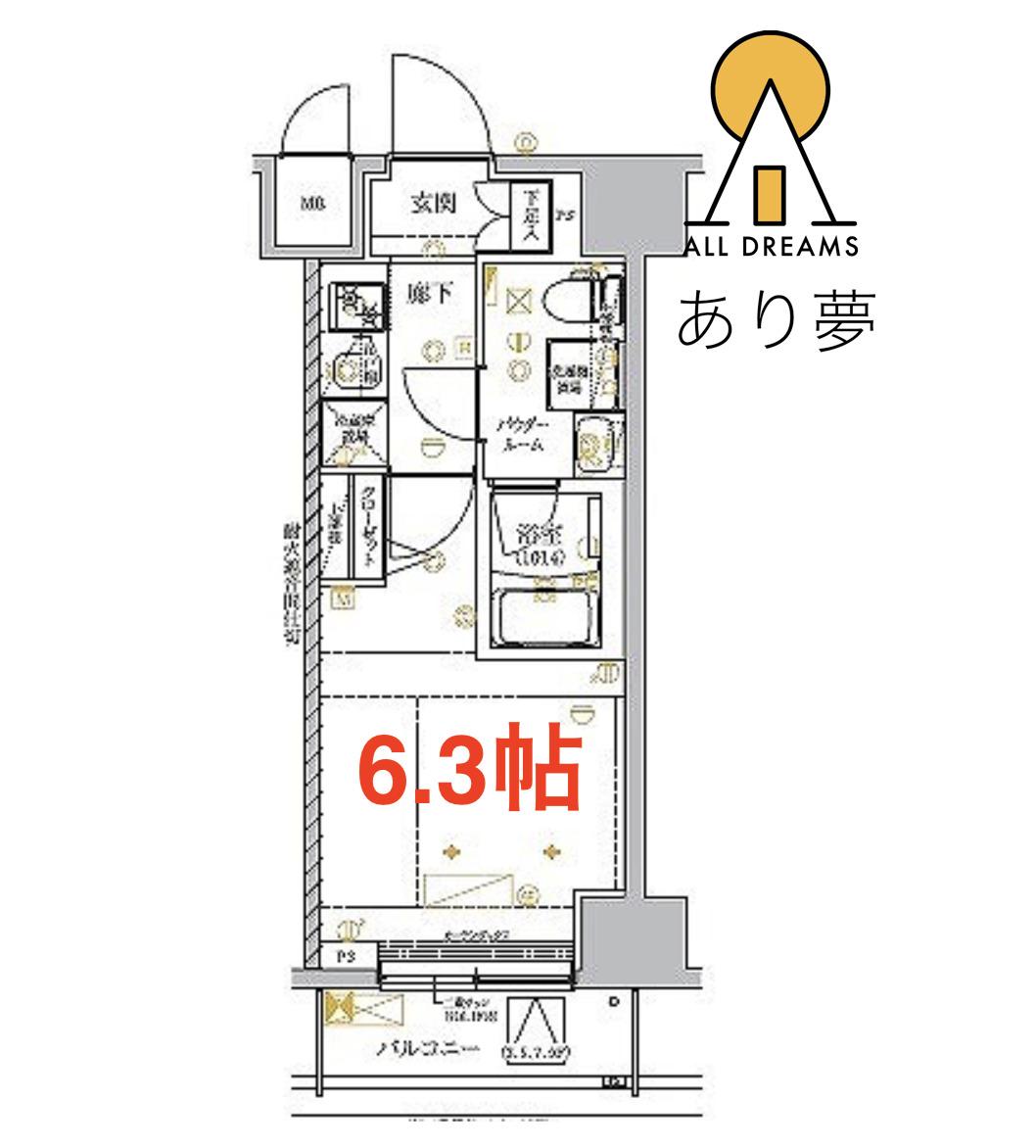 RELUXIA GRANDE 横濱吉野町(1K/7階)の間取り写真