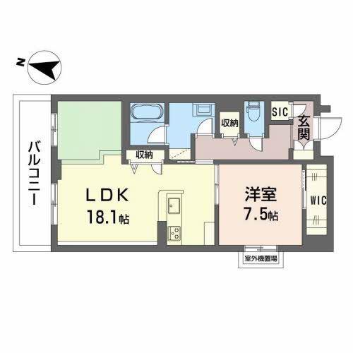 グランプレミアプラス(1LDK/3階)の間取り写真