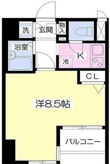 ガーラプレイス錦糸町(1K/3階)の間取り写真