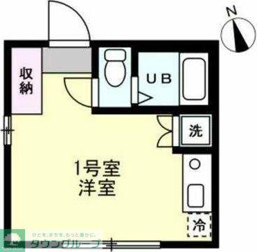 ROKUICHISO(ワンルーム/2階)の間取り写真