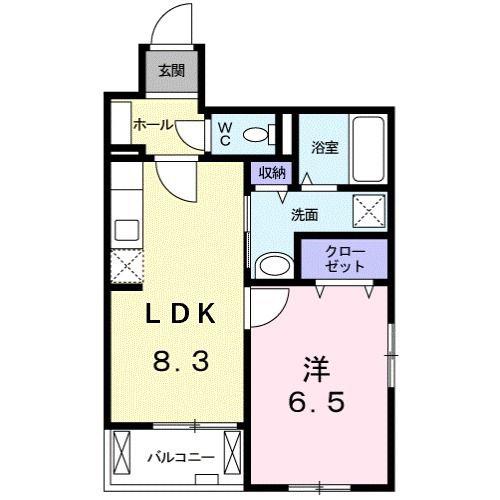 MAISON SAWADA(1LDK/2階)の間取り写真