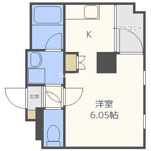 CHATEAU NAMBA RIPPLE(1K/2階)の間取り写真