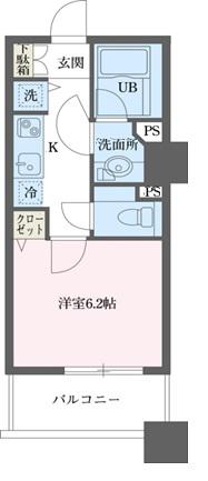 ドゥーエ横浜駅前(1K/3階)の間取り写真