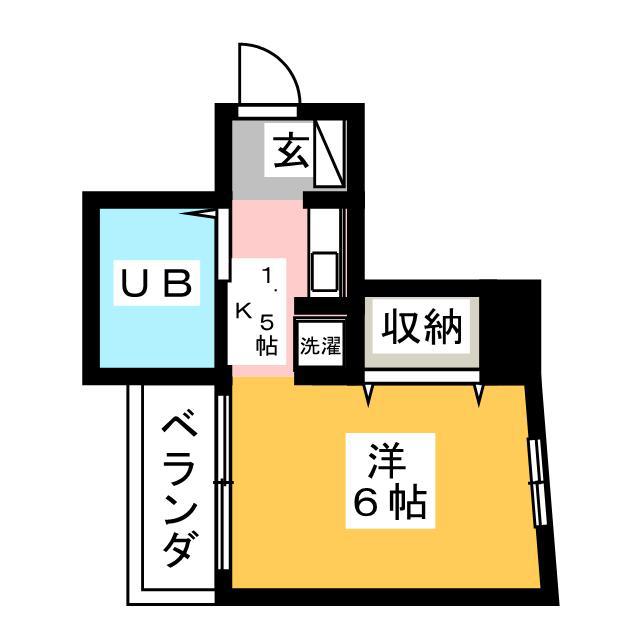 ラディエンス横浜(ワンルーム/3階)の間取り写真