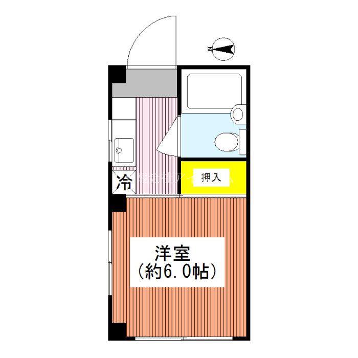 泉ビル(1K/3階)の間取り写真