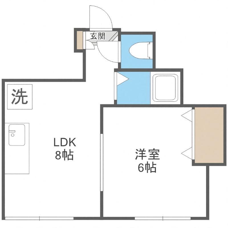 ノーブルハイム(1LDK/3階)の間取り写真