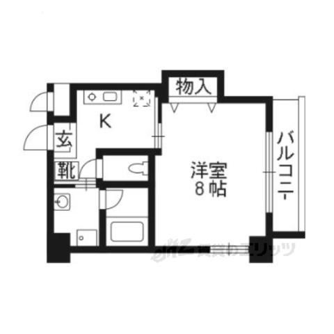 VILLA榎(1K/1階)の間取り写真