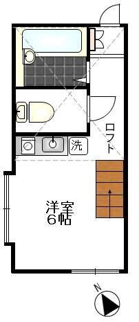 アイヴィーサ鶴ヶ峰(ワンルーム/2階)の間取り写真