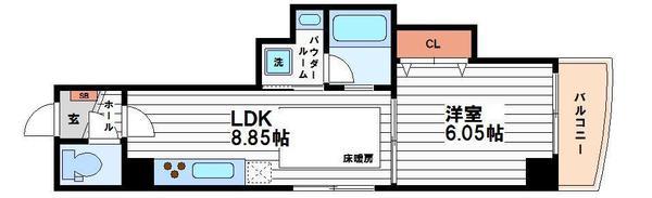 MELL-THEATER 鈍色の風(1LDK/7階)の間取り写真