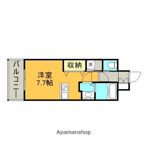 ウィンステージ天神南(ワンルーム/10階)の間取り写真