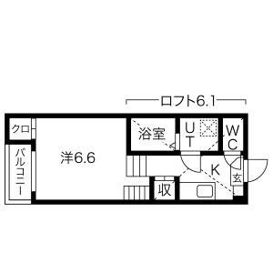 NSタウン本陣(1SK/1階)の間取り写真