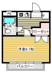 ベルメゾンTK(1K/1階)の間取り写真
