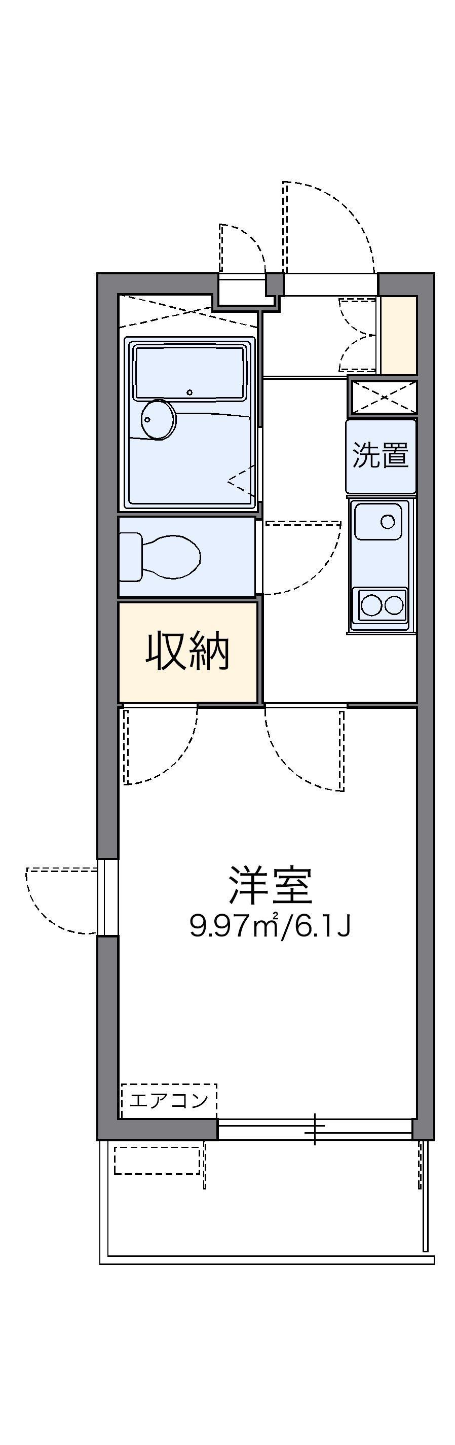レオパレスYS11(1K/2階)の間取り写真
