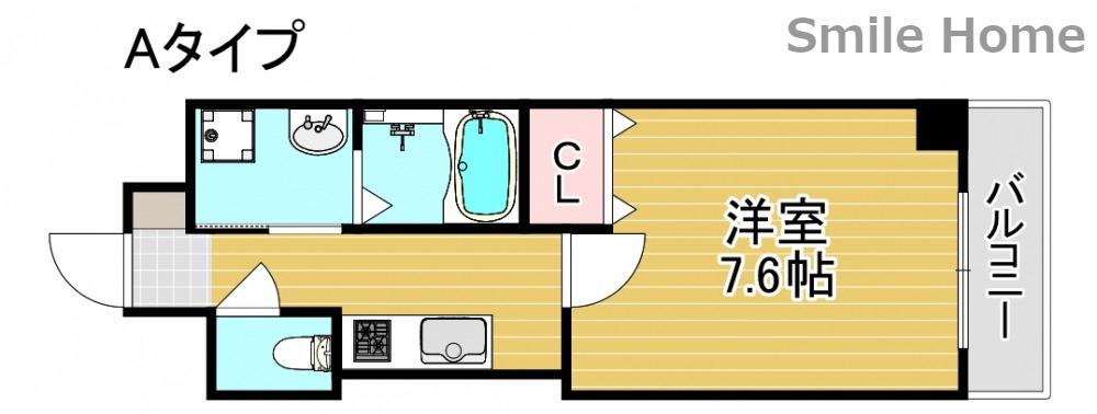K-フロント今宮Ⅰ番館(1K/3階)の間取り写真