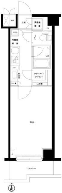 ルーブル亀戸天神前(1K/6階)の間取り写真