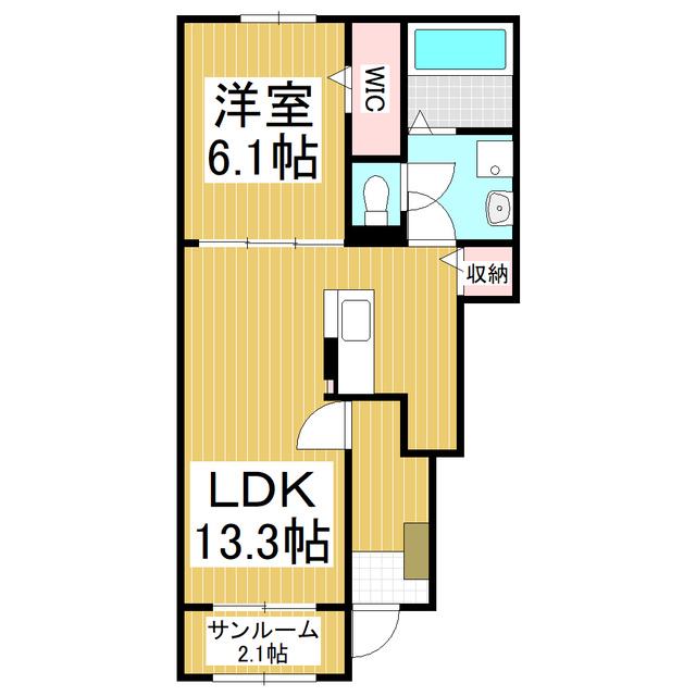 プロセピナ(1LDK/1階)の間取り写真