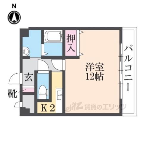ら・ほうれん(1K/2階)の間取り写真