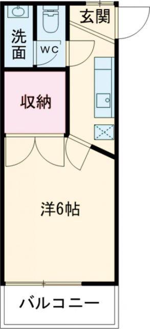 コーポ286(1K/2階)の間取り写真