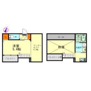 プレミア清水(ワンルーム/2階)の間取り写真