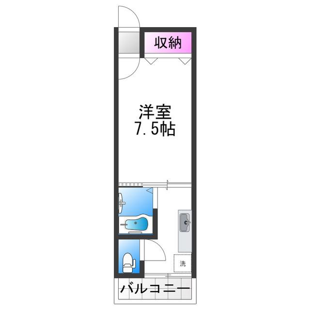 サンピアザ(1K/3階)の間取り写真