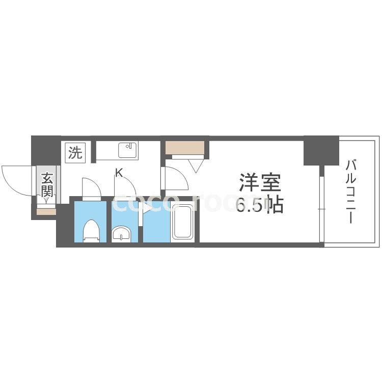 ファステートOSAKAシティゲート(1K/6階)の間取り写真