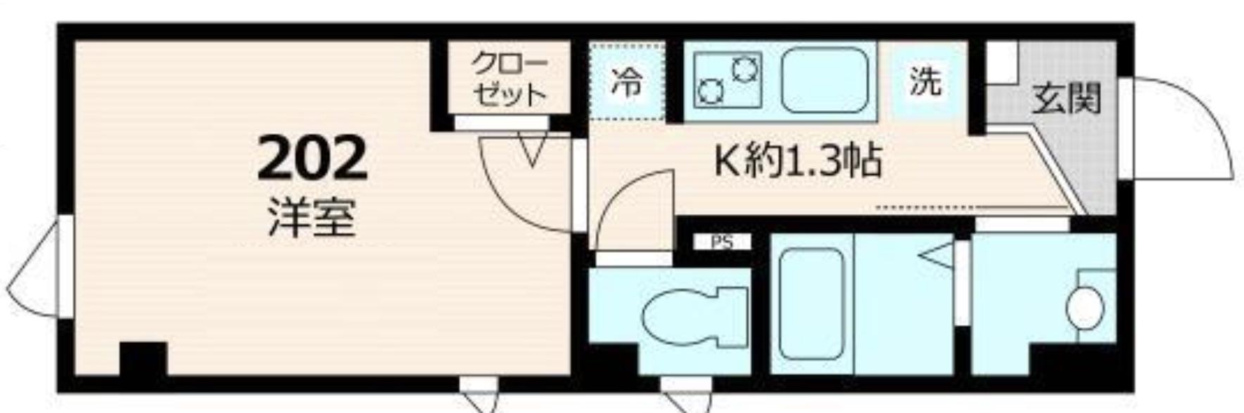  TRM本郷真砂(1K/2階)の間取り写真