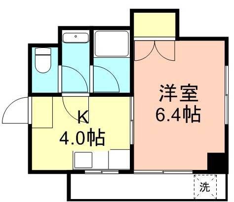 シティヴィライシモト(1K/4階)の間取り写真