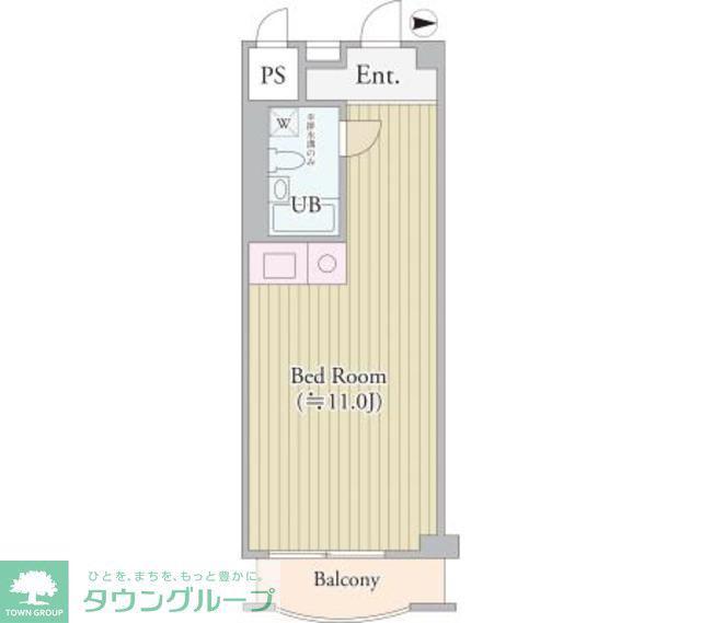 パークグレース新宿(ワンルーム/7階)の間取り写真