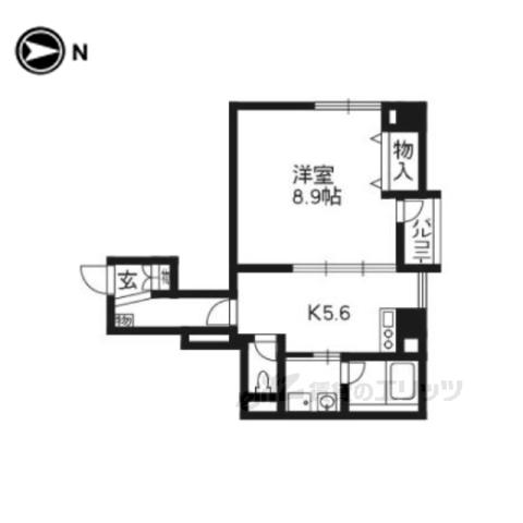 エクセレント鳳珠(1DK/3階)の間取り写真