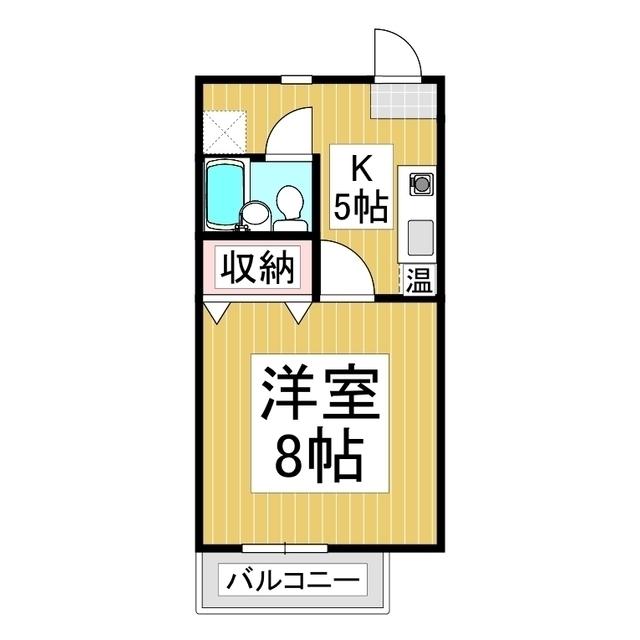 フォーレスト21(1K/2階)の間取り写真