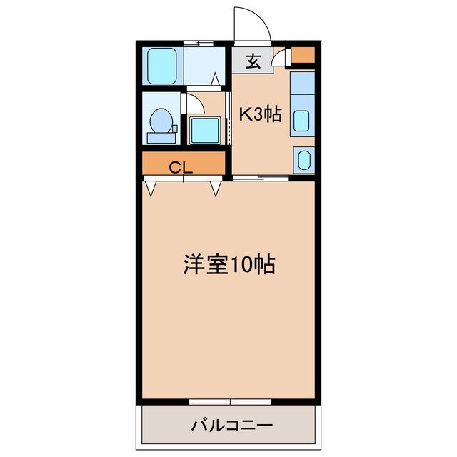 札元大丸マンション(1K/2階)の間取り写真