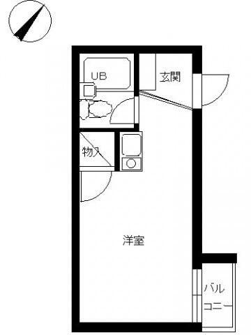 スカイコート町屋(ワンルーム/4階)の間取り写真