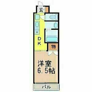セントラル瑞穂(1DK/6階)の間取り写真