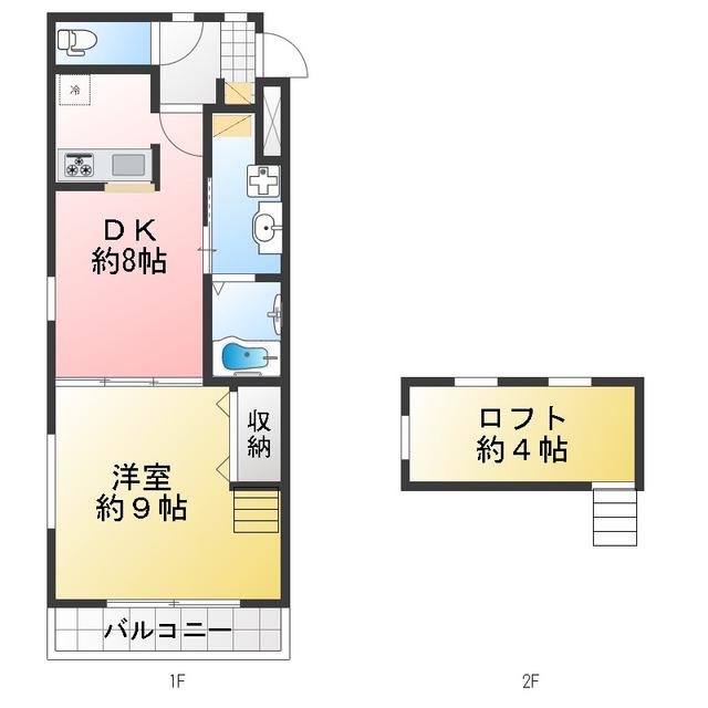 WINDOM(1DK/3階)の間取り写真