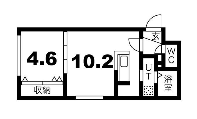 プラン ドゥ ボヌール(1LDK/1階)の間取り写真