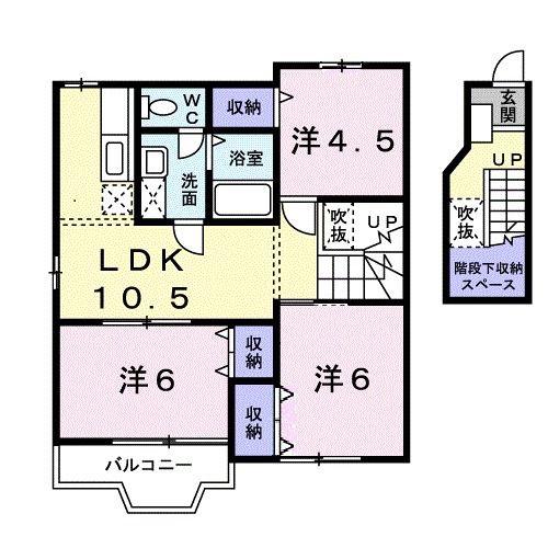 フォレスト(3LDK/2階)の間取り写真