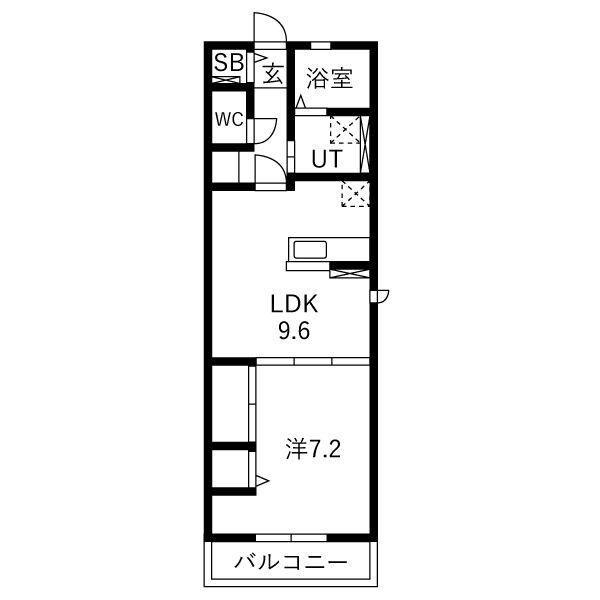 FERIIESTE フェリエステ(1LDK/2階)の間取り写真